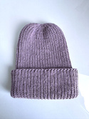 NANA Turn-Up Beanie Baby Merino Wool 39 Fioletowa Orchidea