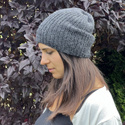 KIARA – czapka beanie z alpaki 100% 506 Ciemny Szary