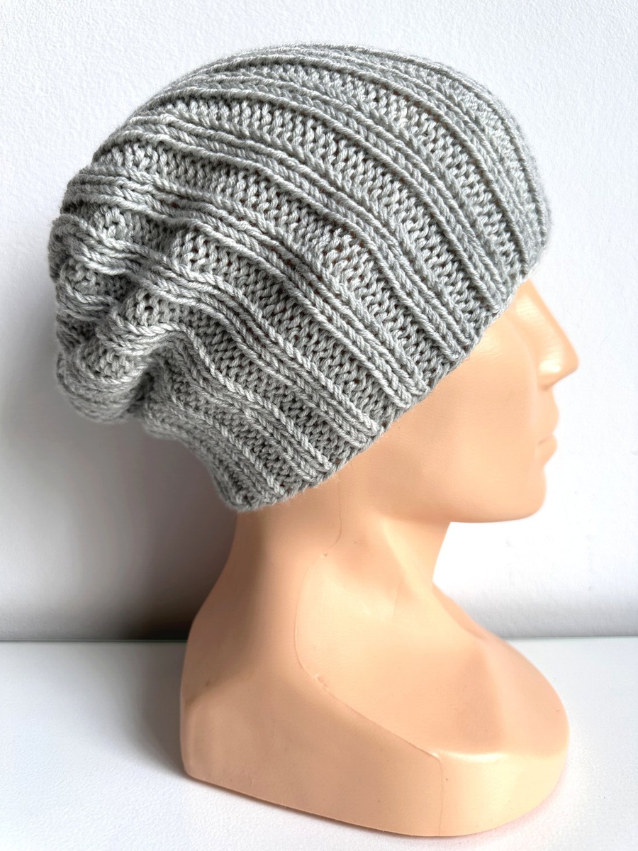 Czapka zimowa męska/damska HELLI 100% Baby Merino 22 Jasny Szary