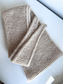 MIRA – wełniany chustoszal handmade merino + moher i jedwab 50/56 jasny beż