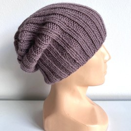 LAURIN – czapka z alpaki damska 100% 3800 fiołkowo różowy