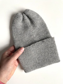HELEN – czapka wywijana z 100% alpaki 501 jasny szary