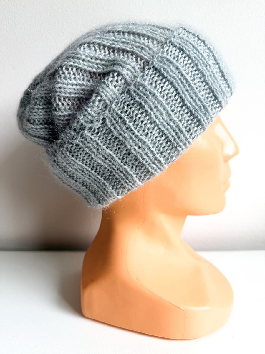 MARGARET Handmade Beanie Alpaca Mohair and Silk 9037 Jasna Morska Zieleń