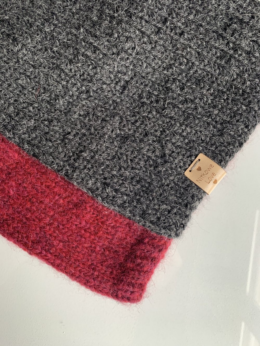 KIARA – czapka beanie z alpaki 100% 506 Ciemny Szary