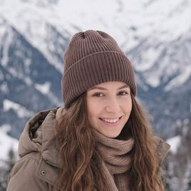 VARELLA Handmade Turn-Up Beanie 100% Baby Merino Wool
