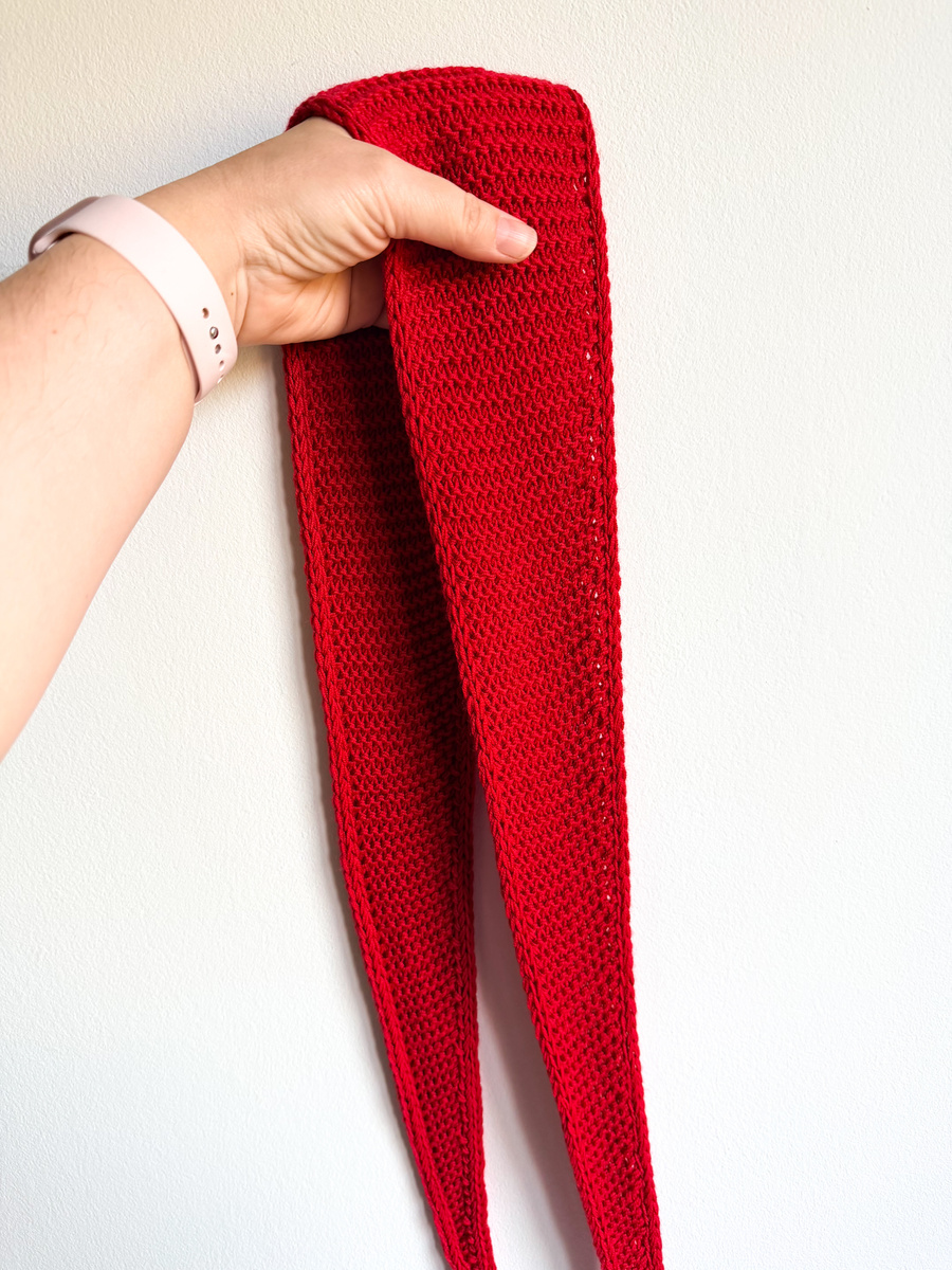 Słodki szalik, apaszka baby merino Nitkowe Love 16 Czerwony