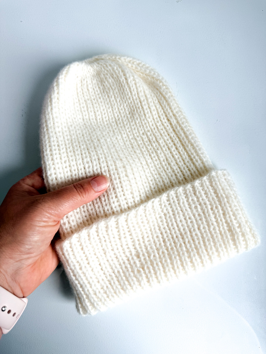Nitkowe Love - Beanie kaszmirowa z jedwabiem ELARA 501/117 Neve (ecru)