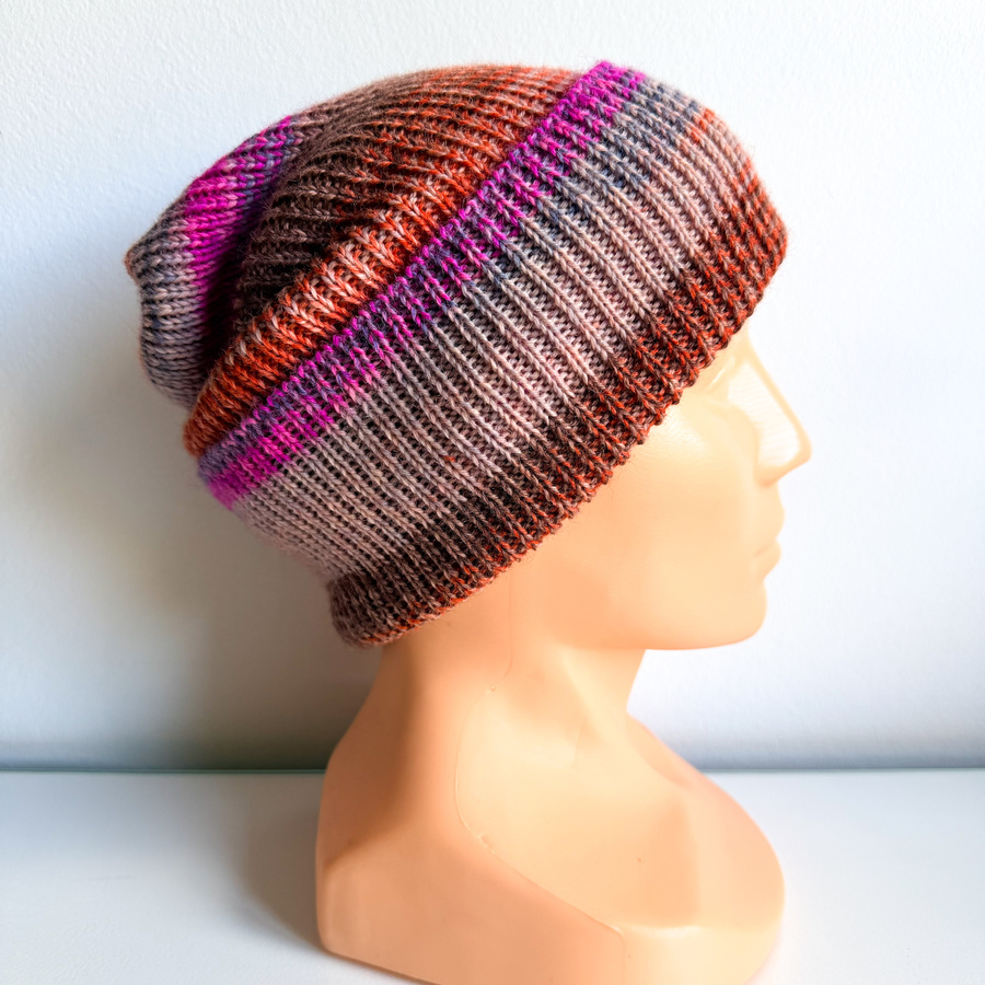 VARELLA – czapka merino wywijana zimowa 2802 wrzosowa