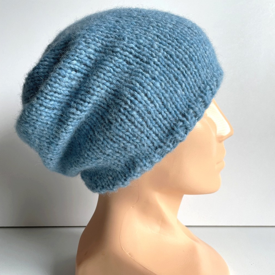 CHMURKA Beanie-Mütze aus Alpaka 21 Meeresblau