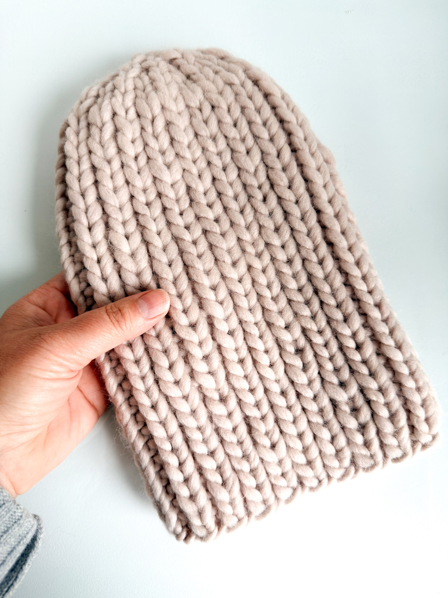 ASHER – gruba czapka zimowa damska z wełny 100% 13 Pianka cukrowa