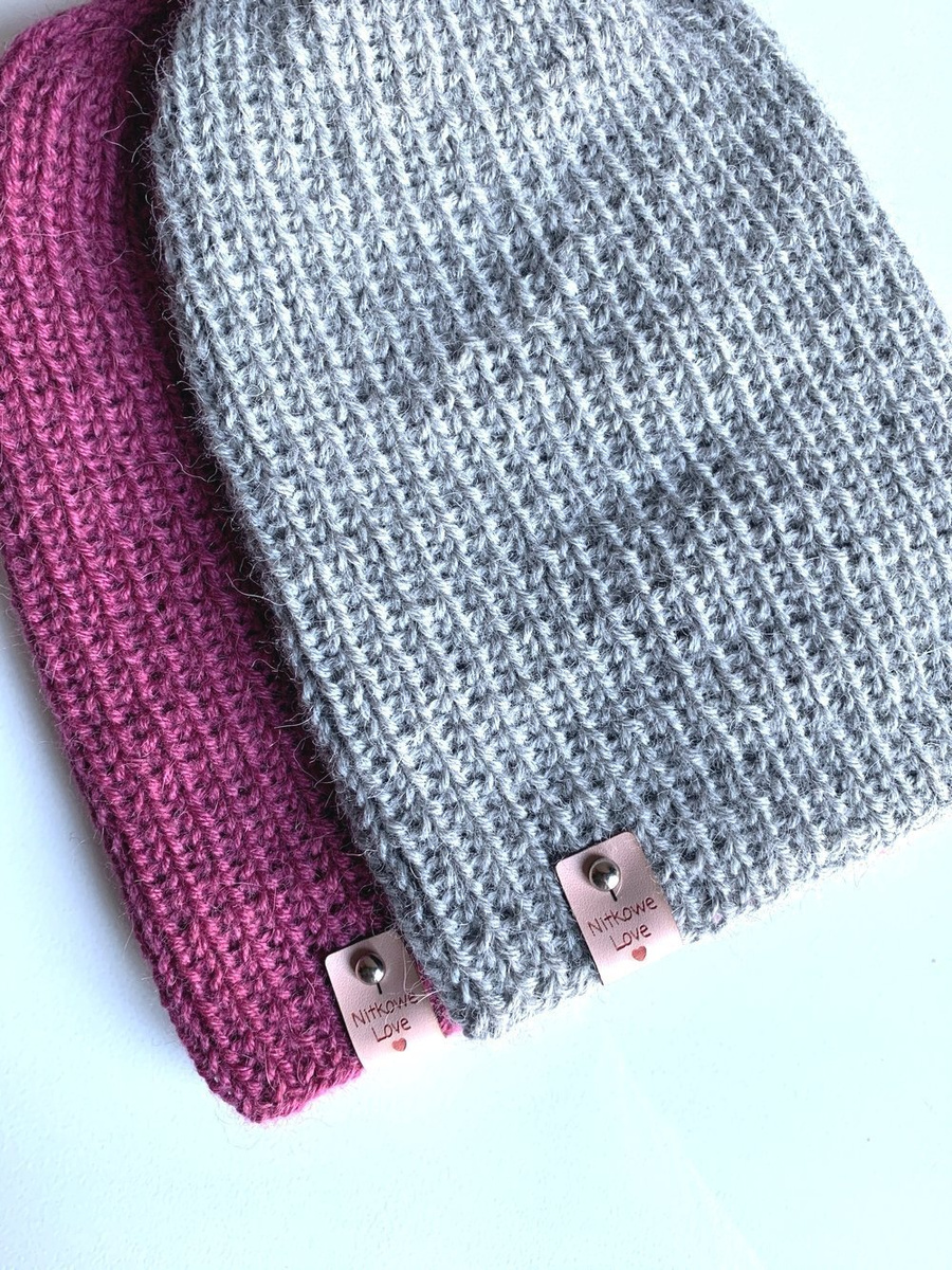KIARA – czapka z alpaki 100% beanie 501 jasny szary damska zimowa