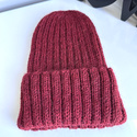 LAURIN Turn-Up Beanie 100% Alpaca 3650 Burgundy