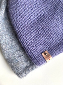 Handmade women's hat AUREA 100% Baby Merino plus mohair and silk 25/11 Lavender