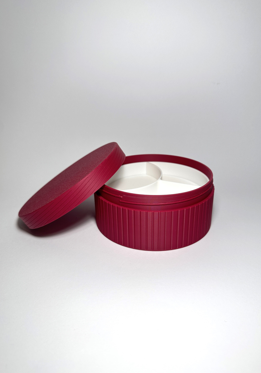 Okrągłe pudełko organizer na drobiazgi Dojrzała Malina Duży