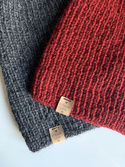 KIARA – czapka z alpaki 100% beanie bez wywinięcia 3650 bordowy zimowa damska/męska