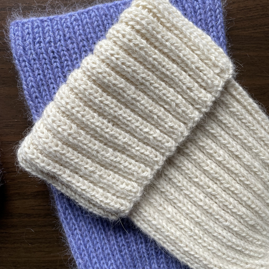 LAURIN Turn-Up Alpaca Beanie 100 Ecru