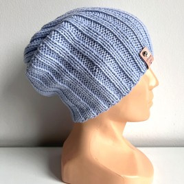 HELLI – czapka zimowa merino damska 24 Jasnobłękitny