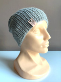 KIARA Beanie-Mütze aus 100% Alpaka 501 Hellgrau