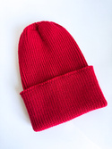 VARELLA – czapka merino beanie 100% baby merino 16 czerwony jesienno-zimowa