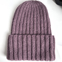 LAURIN – czapka wywijana z 100% alpaki 3800 fiołkowo różowy