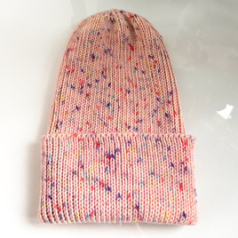 VARELLA – czapka merino beanie wywijana 103 Urodzinowe Confetti 100% baby merino