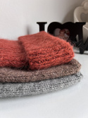 CHMURKA Beanie-Mütze aus Alpaka 04 Mittelgrau
