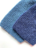 Handgemachte Damenmütze AUREA 100% Baby Merino plus Mohair und Seide 13/28 Marineblau