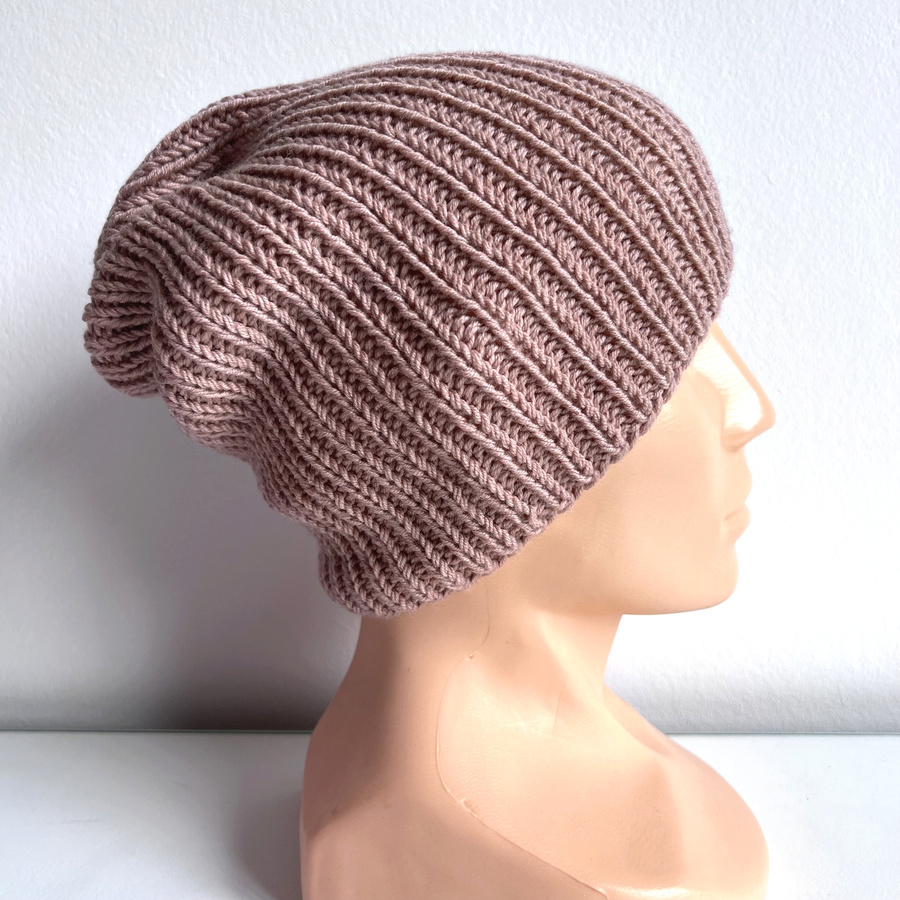 NANA – czapka beanie z wełny baby merino 49 Pustynna Róża