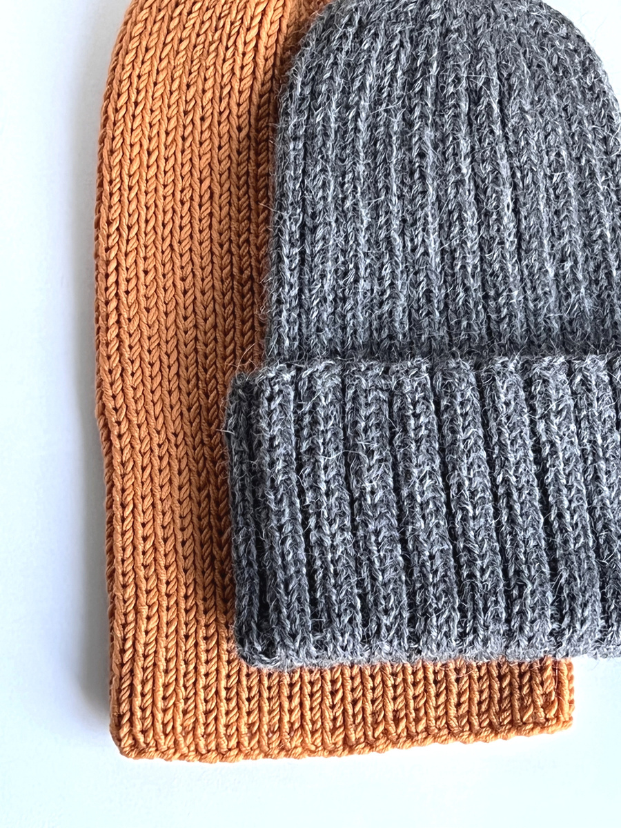 LAURIN Turn-Up Alpaca Beanie 517 Medium Grey