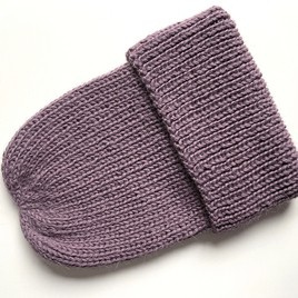 KIARA – czapka wywijana z alpaki 100% 3800 fiołkowo różowy damska zimowa