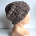 HELLI – czapka beanie wywijana z wełny baby merino 100% 17 beż, jesienno-zimowa, unisex