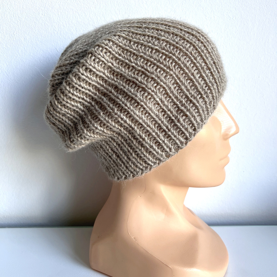 KIARA – czapka z alpaki 100% damska beanie 2020 Jasny Nugat