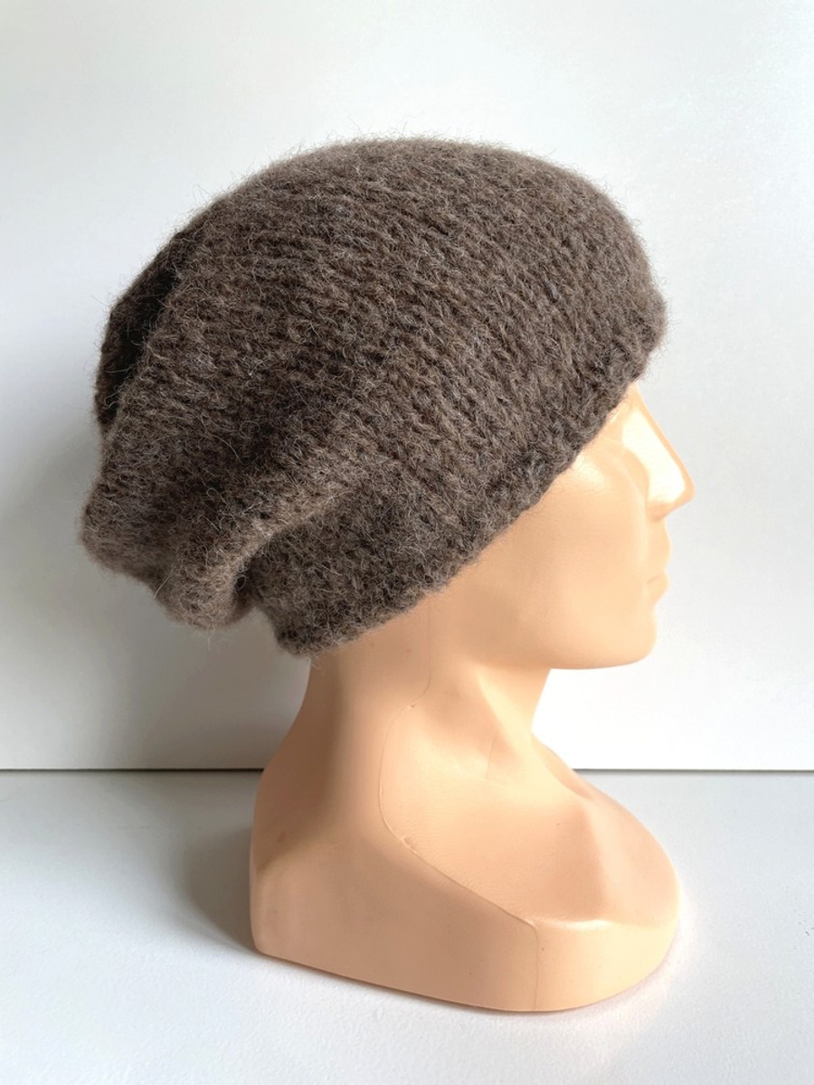 CHMURKA Beanie-Mütze aus Alpaka 05 Braun