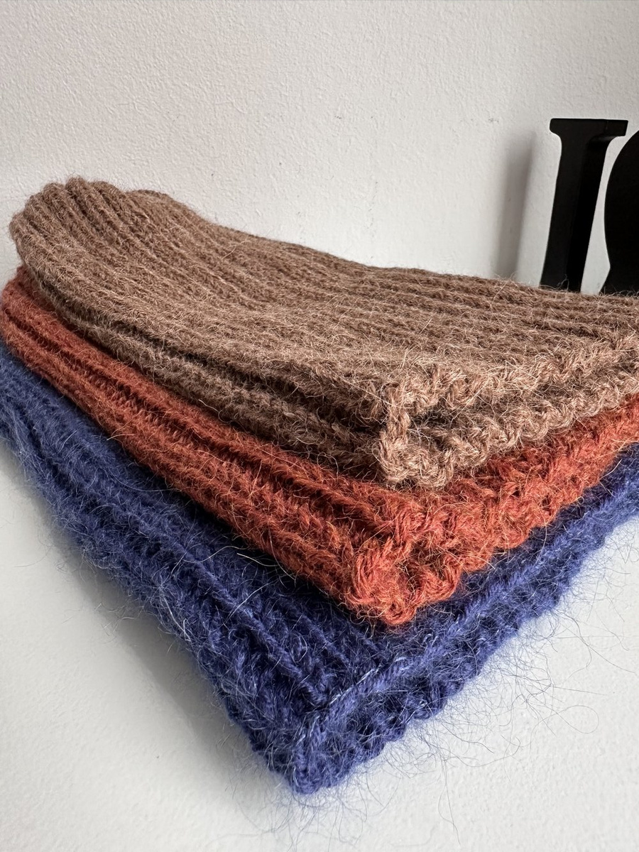 LAURIN Turn-Up Beanie 100% Alpaca 9025 Walnut