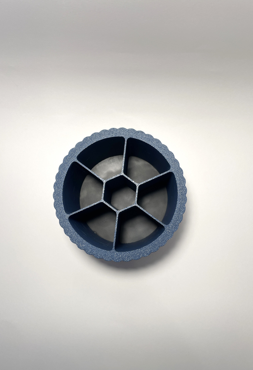 Spin & Sort Obrotowy organizer na szydełka, długopisy, pędzle Granatowy Dojrzała Malina Rozmiary większe 