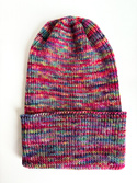 VARELLA 2.0 Beanie-Mütze mit Umschlag 100% Baby-Merinowolle 005 Aniversario rot-violett