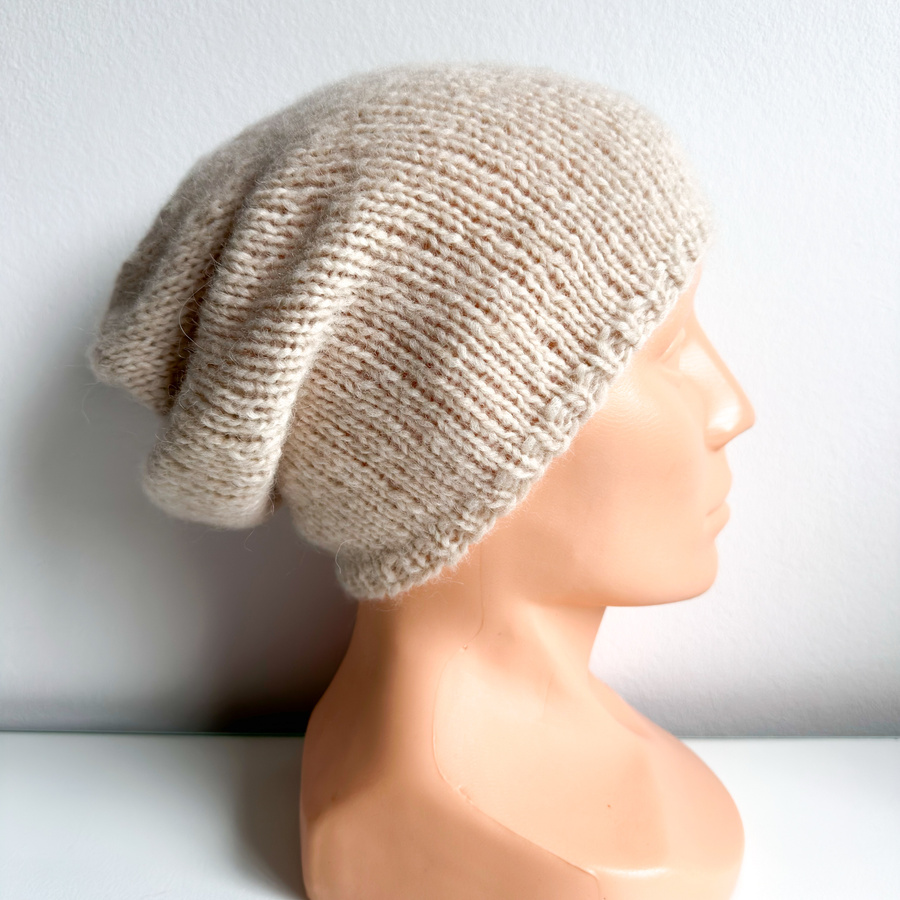 CHMURKA Handmade Alpaca Beanie 02 Wheat