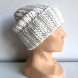 HELLI – czapka merino wywijana 100% baby merino 01 biały