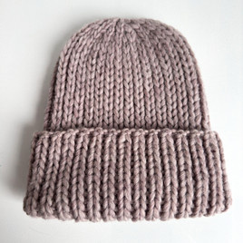 JANKA – gruba czapka zimowa damska z wełny 47 Jasny Beż