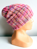 NELLI Handmade Turn-Up Beanie Merino Wool 14 Tęczowa Posypka
