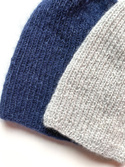 Handmade women's hat AUREA 100% baby merino plus mohair and silk 13/28 Navy Blue