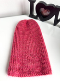 Handmade Czapka damska AUREA LE 100% Baby Merino plus moher i jedwab Herbaciany Róż