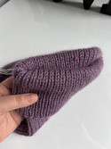 AUREA – ręcznie robiona czapka beanie baby merino + moher i jedwab dziecięca/damska 40/05 Ametyst
