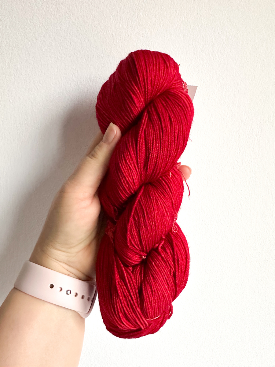 Ręcznie farbowana włóczka Malabrigo ULTIMATE SOCK merynos z nylonem US611Ravelry Red