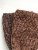 AUREA – ręcznie robiona czapka beanie baby merino + moher i jedwab damska 52/35 Czekolada mleczna