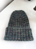 DAISY – czapka handmade baby merino + moher i jedwab US139 Pocion zielony