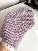 Handmade women's hat AUREA 100% Baby Merino plus mohair and silk 60/55 Lavender Frost