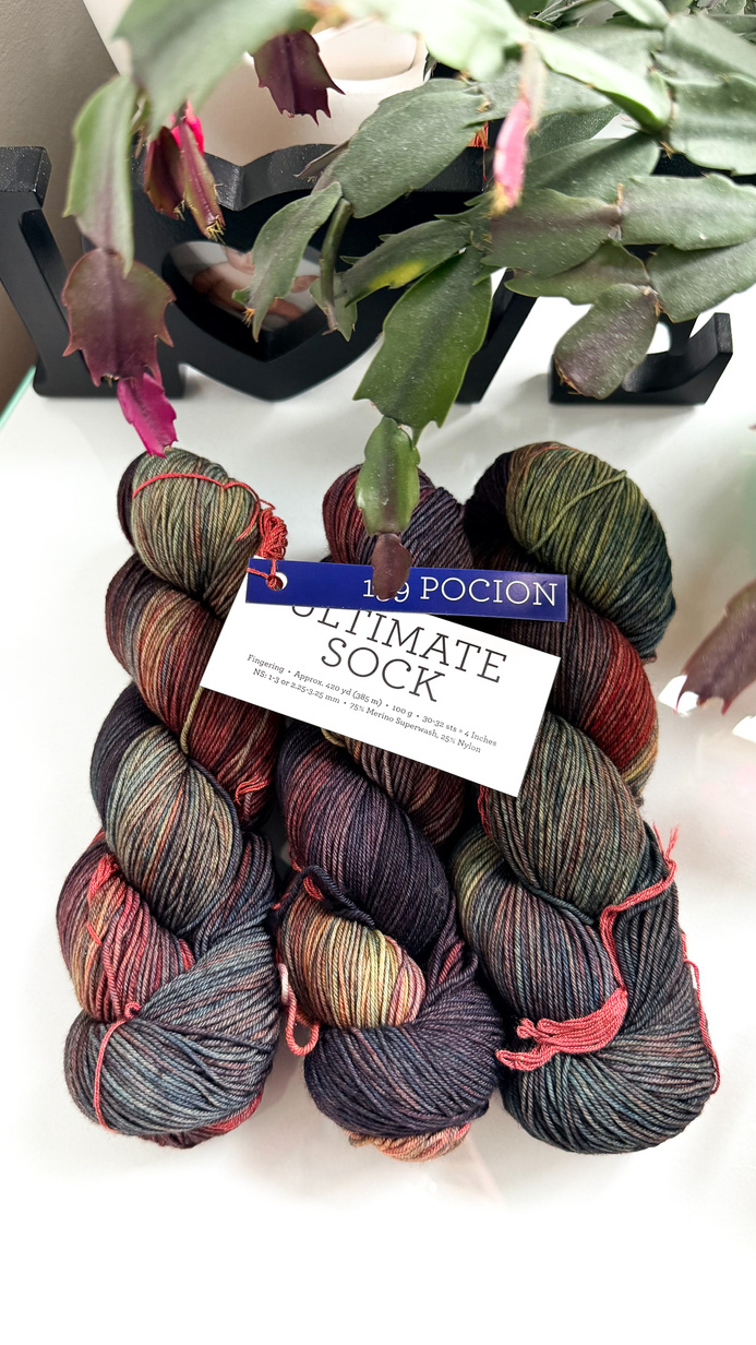 Ręcznie farbowana włóczka Malabrigo ULTIMATE SOCK merynos z nylonem US139 Pocion