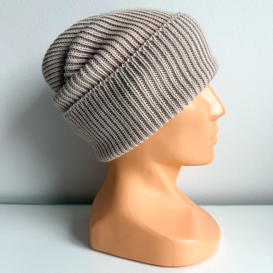 VARELLA – czapka merino beanie wywijana 100% Baby Merino 63 piaskowy