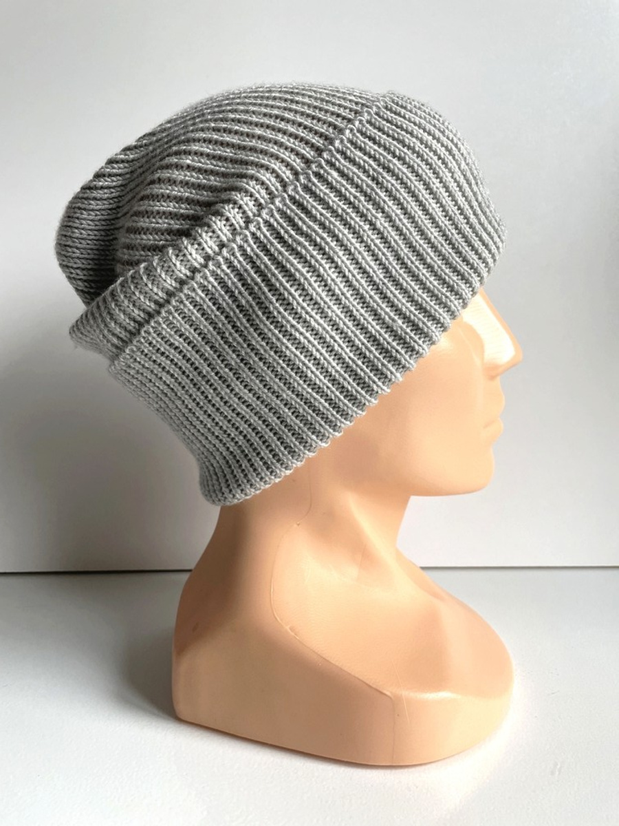 VARELLA – czapka beanie z wełny merino 100% Baby Merino 22 Jasny Szary zimowa